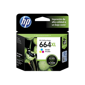 Cartucho de Tóner HP 664XL tricolor original Ink Advantage F6V30AL