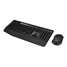 Kit Combo Teclado y Mouse Logitech MK345, Inalámbrico. Negro/Azul