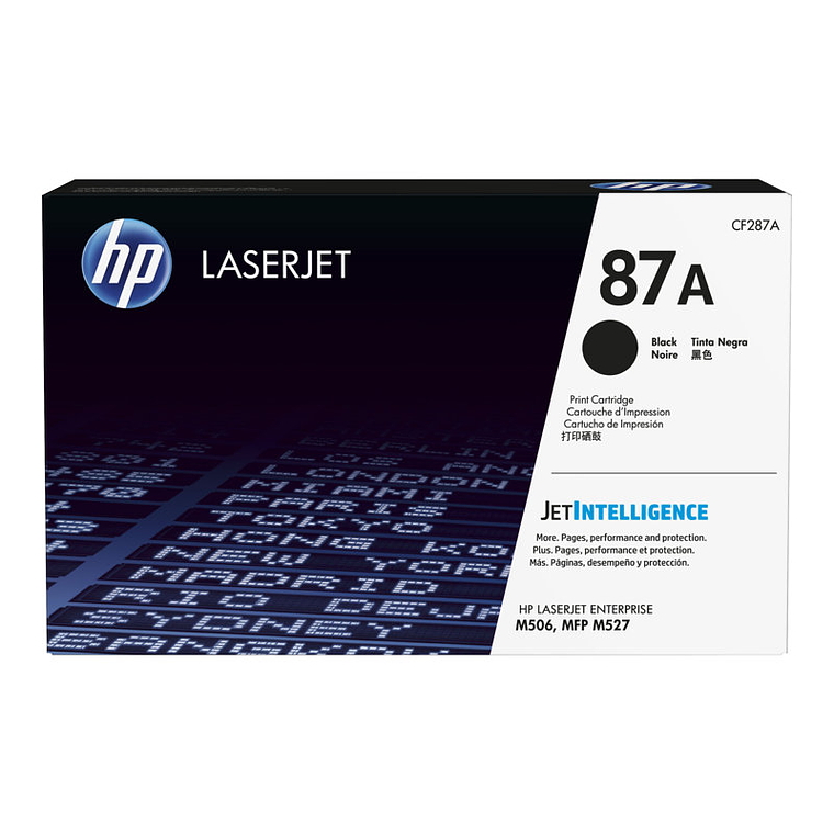 Cartucho de Tóner HP 87A color Negro LaserJet CF287A 1