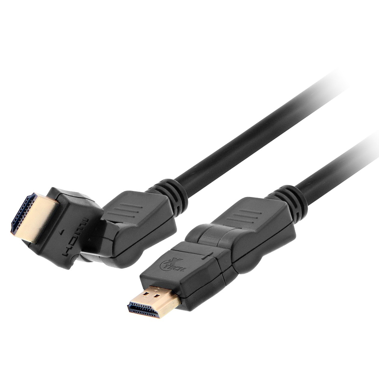Xtech - Cable HDMI macho a HDMI macho giratorio y pivotante 1,8m 1