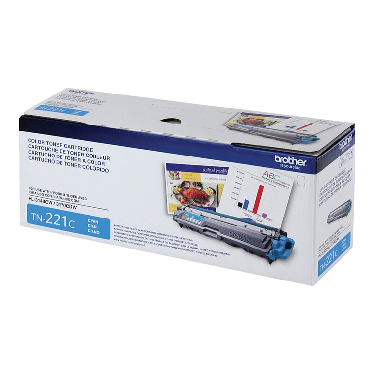 Cartucho de tóner Brother TN221C color cián 1