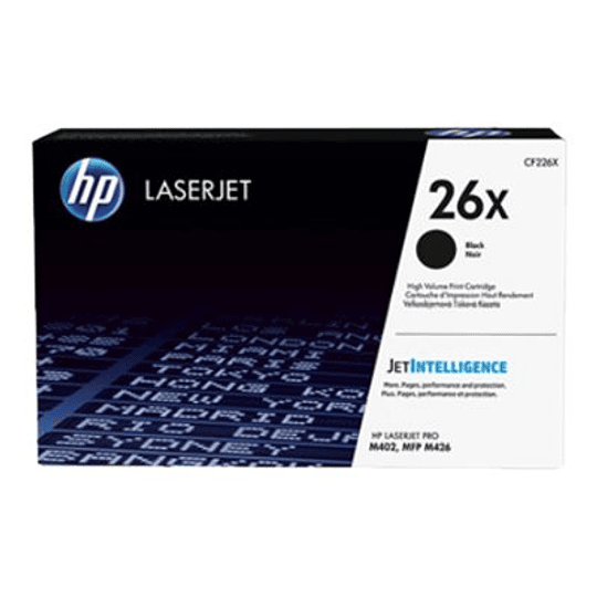 Cartucho de Tóner HP 26X color negro original LaserJet (CF226X)