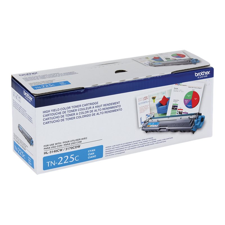 Cartucho de tóner Brother TN225C color cián 3