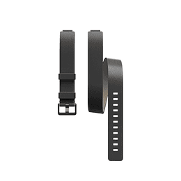 Correa doble de Cuero Fitbit - pulsera 16x9mm (para Inspire Negro)