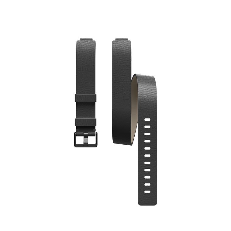 Correa doble de Cuero Fitbit - pulsera 16x9mm (para Inspire Negro) 1
