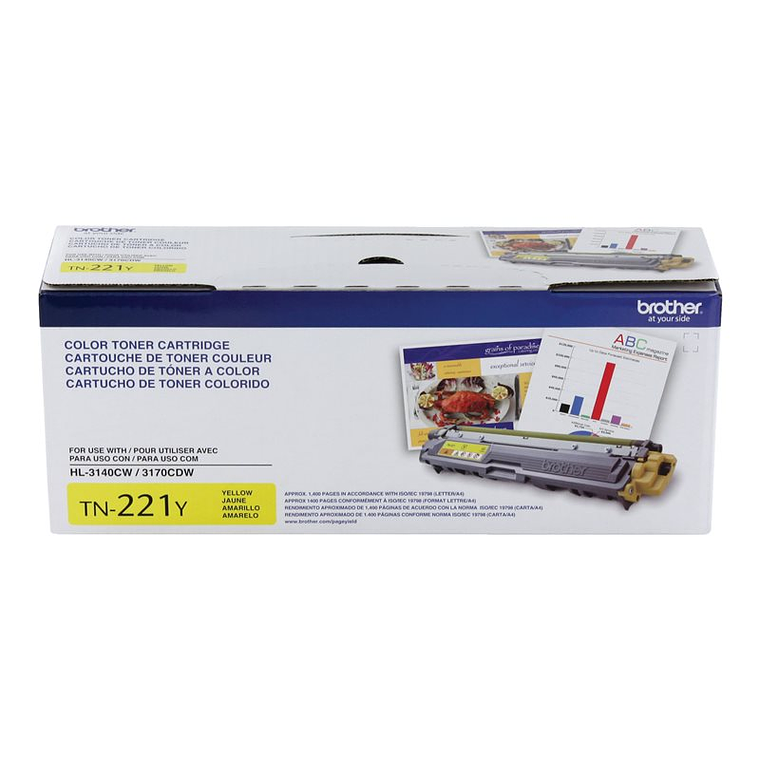 Cartucho de tóner Brother TN221Y color amarillo 3