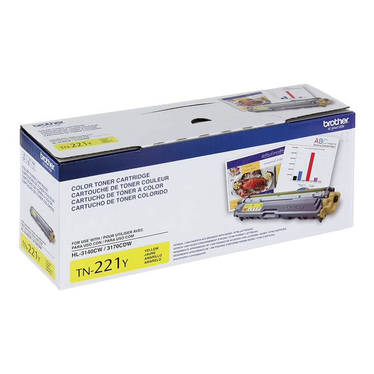 Cartucho de tóner Brother TN221Y color amarillo 5