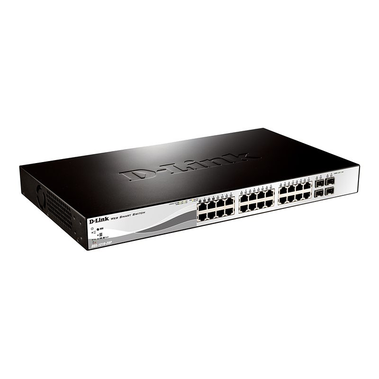 Switch 24 puertos D-Link Web Smart 10/100 Base-Tx PoE Smart III conmutador en rack 2