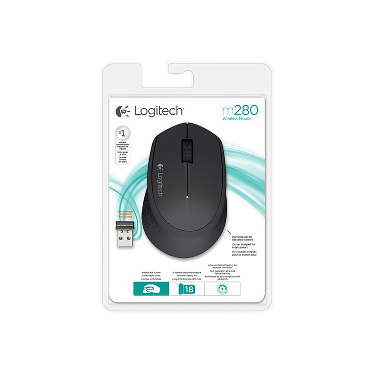 Logitech M280 - ratón - 2.4 GHz - negro 5