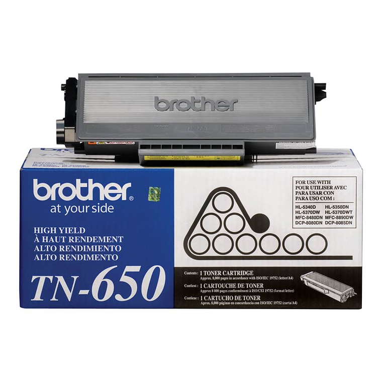 Cartucho de tóner Brother TN650 negro 1