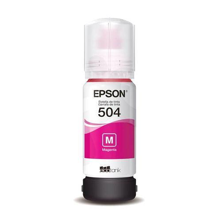 Botella de tinta Epson 504 color magenta 1