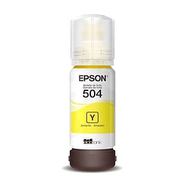 Botella de tinta Epson 504 recarga color amarillo