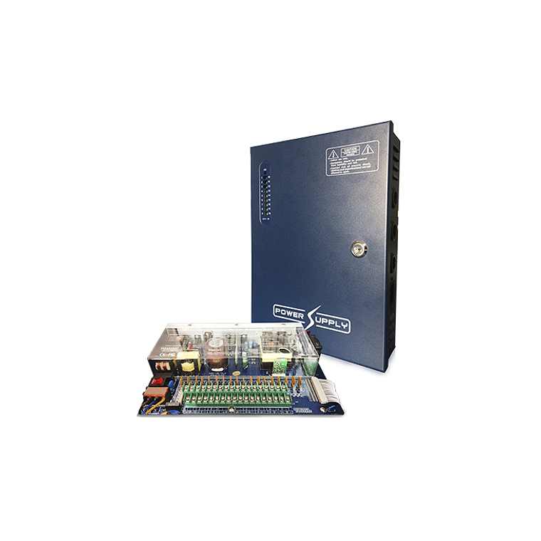 Fuente de Poder Folksafe para Sistema CCTV (10A/ 12V, 9 canales de salida, LED/Fusible PTC) 1