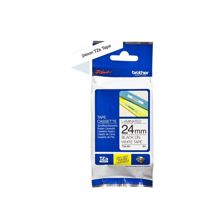 Brother TZe251 - tipo laminado - 1 bobina(s) - rollo (2,4 cm x 8 m) 2