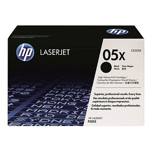 Cartucho de toner HP 05X color Negro Alto rendimiento (CE505X)