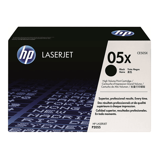 Cartucho de toner HP 05X color Negro Alto rendimiento (CE505X)