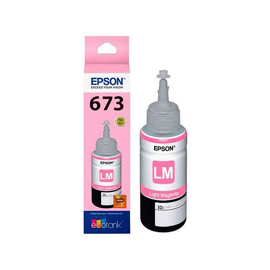 Botella de Tinta Epson T673 - Color Magenta claro