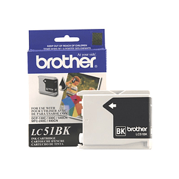 Brother LC51BK - negro - original - cartucho de tinta