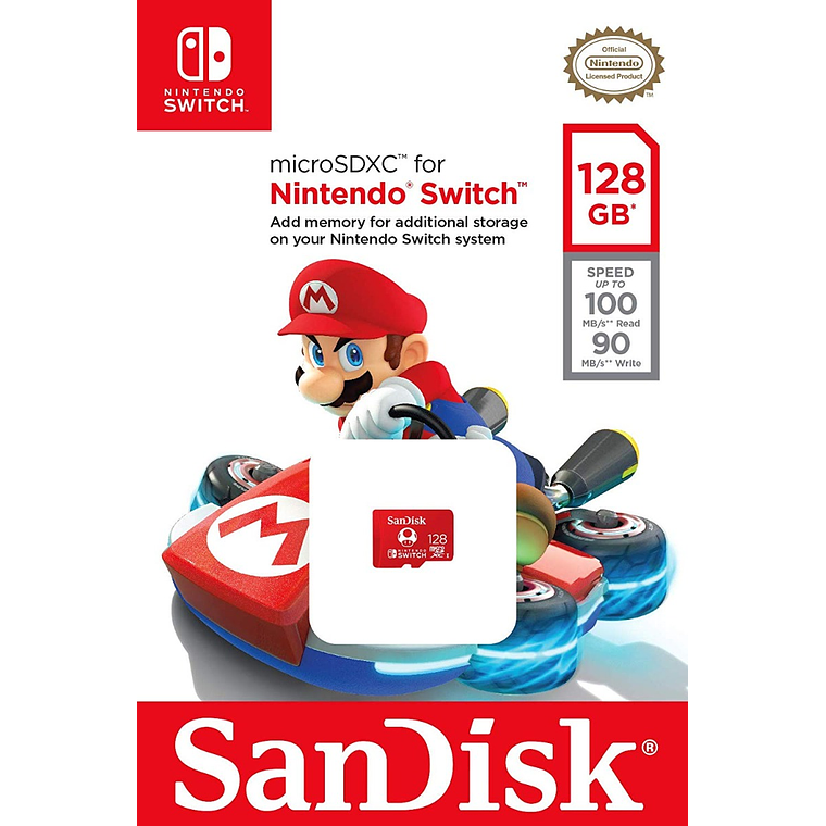 Tarjeta de memoria 128GB Micro SD microSDXC UHS-I - Nintendo Switch 2