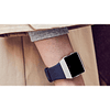 Pulsera de Cuero Fitbit Correa de piel perforada para reloj iónico (grande, azul medianoche)