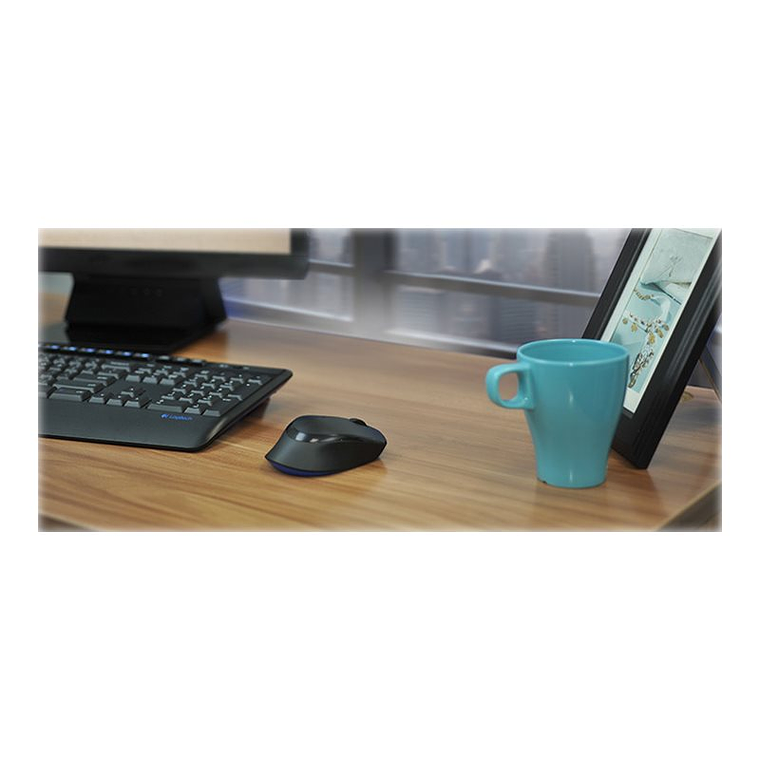 Kit Combo Teclado y Mouse Logitech MK345, Inalámbrico. Negro/Azul 3