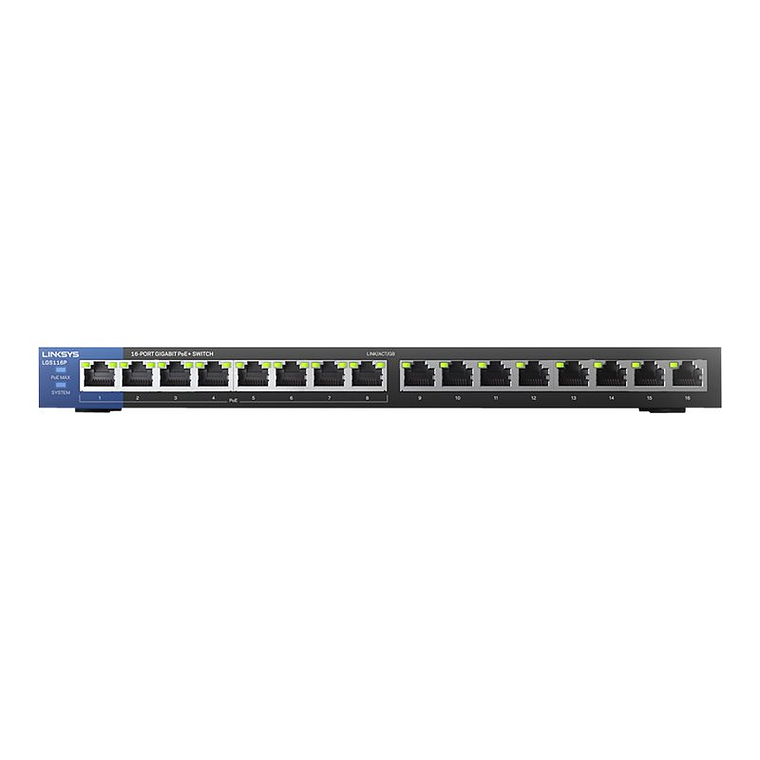 Switch 16 puertos Linksys Business LGS116P - conmutador sin gestionar 2
