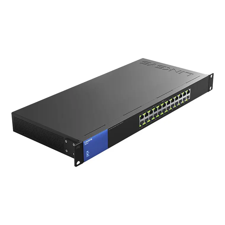 Switch 24 puertos Linksys Business LGS124P - conmutador sin gestionar rack 3