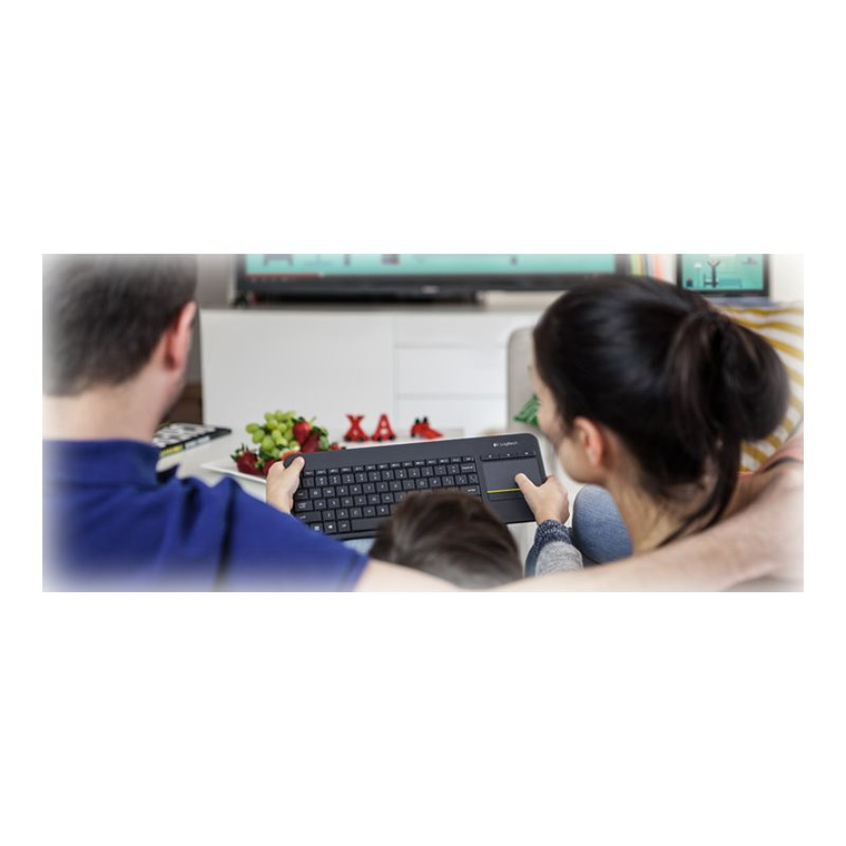 Logitech Wireless Touch Keyboard K400 Plus - teclado - con panel táctil - negro 9