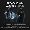 Auricular Logitech G935 - 7.1 canales - 2,4 GHz - inalámbrico - conector de 3,5 mm (negro, azul)