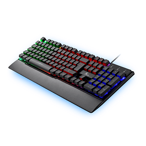 Xtech - ARMIGER Teclado cableado multimedia Gamer con iluminación de fondo multicolor