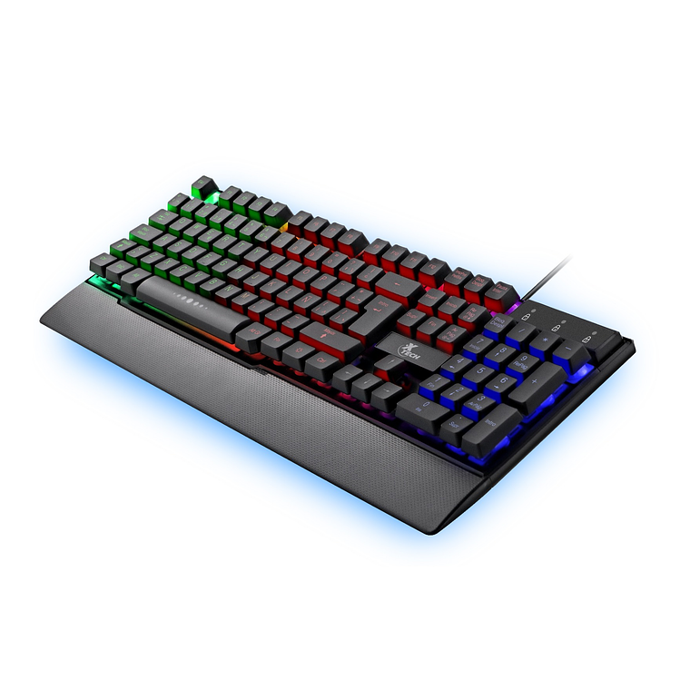 Xtech - ARMIGER Teclado cableado multimedia Gamer con iluminación de fondo multicolor 1
