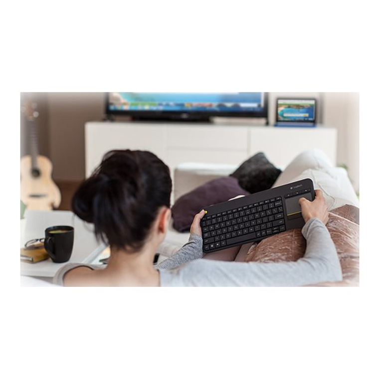 Logitech Wireless Touch Keyboard K400 Plus - teclado - con panel táctil - negro 12