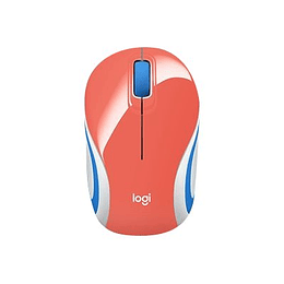 Logitech M187 - ratón - 2.4 GHz - Coral