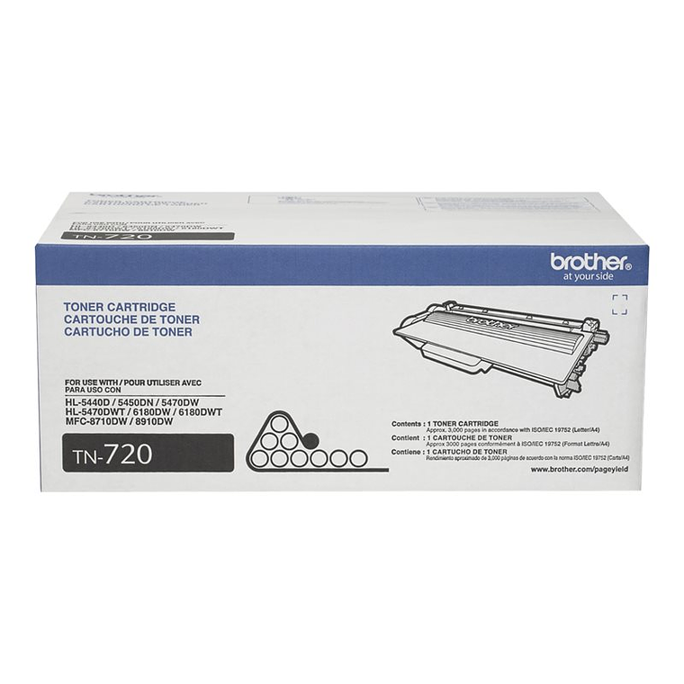 Cartucho de toner Brother TN720 Negro 1