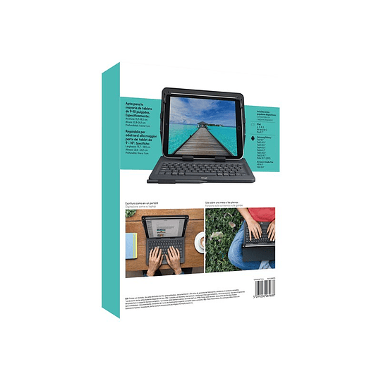 Logitech Universal Folio for 9-10 inch Tablets - caja de teclado y folio