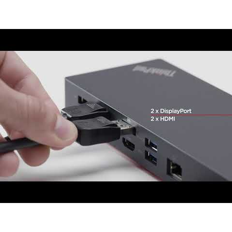 Estación de conexión Lenovo ThinkPad Hybrid |  USB-C - 2 x HDMI, 2 x DP - GigE 4