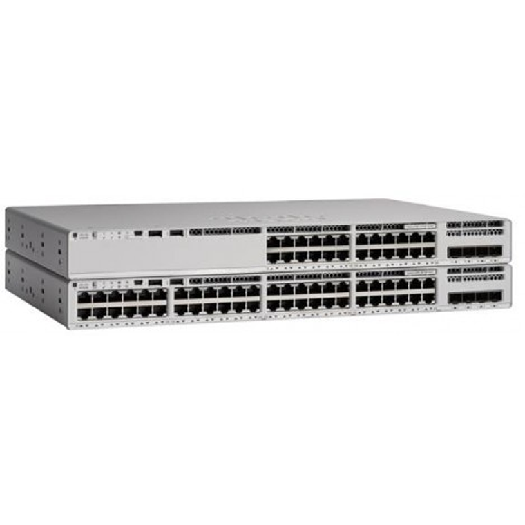 Switch 48 puertos Cisco Catalyst 9200L conmutador L3 10/100/1000 (PoE+) + 4 x Gigabit SFP - PoE+  2