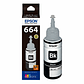 Botella Tinta Epson T664 color Negra - recarga original - Miniatura 1