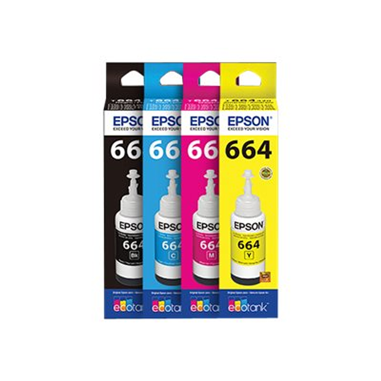 Botella Tinta Epson T664 color Magenta - recarga original 2