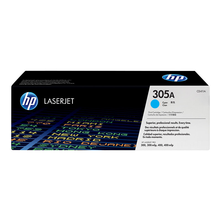 Cartucho de tóner HP 305A color cian original LaserJet CE411A 2