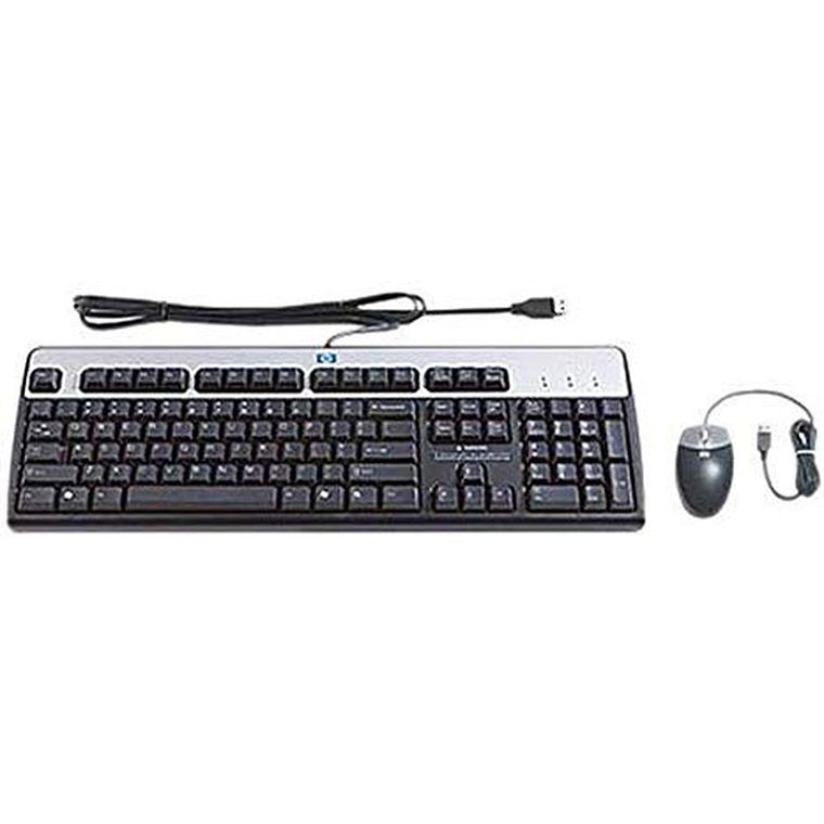 Kit Teclado y Mouse HP Enterprise USB US (631341-B21) 1