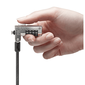 Candado de cable con combinación Kensington N17 para dispositivos Dell con ranuras de cuña - Bloqueo de cable de seguridad
