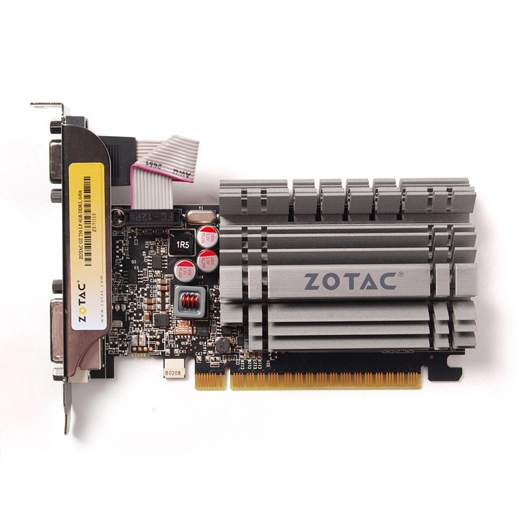 Tarjeta de Video ZOTAC GeForce GT 730 - 4 GB DDR3 - PCIe 2.0 x16 perfil bajo - DVI, D-Sub, HDMI  2