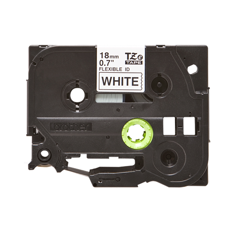 Cinta laminada flexible Brother Adhesivo - negro sobre blanco - rollo (1,8 cm x 8 m)  1