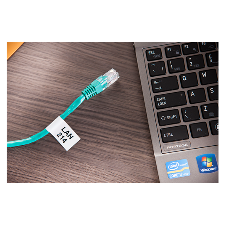 Cinta laminada flexible Brother Adhesivo - negro sobre blanco - rollo (1,8 cm x 8 m)  2