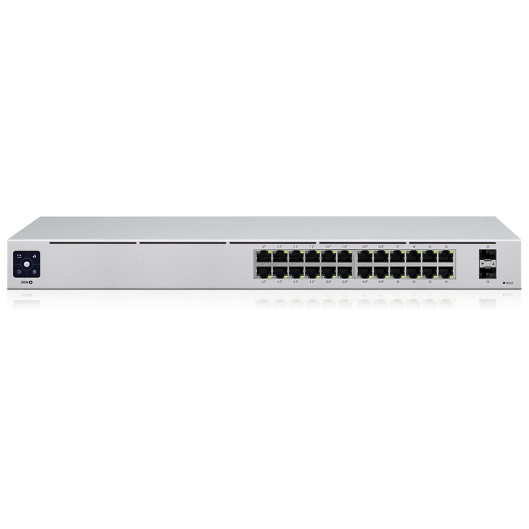 Switch 24 puertos Ubiquiti UniFi USW-24-POE - Conmutador gestionado 10/100/1000 (16 PoE+) + 2 x Gigabit SFP - PoE++  3