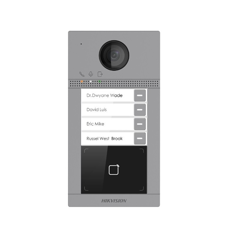 Estación Exterior IP Hikvision DS-KV8413-WME1 Residencial, 4 Botones, 2MP, WiFi 1