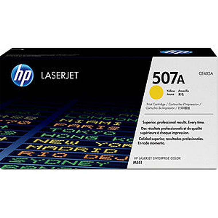 Cartucho de Tinta HP 507A color Amarillo LaserJet CE402A 1
