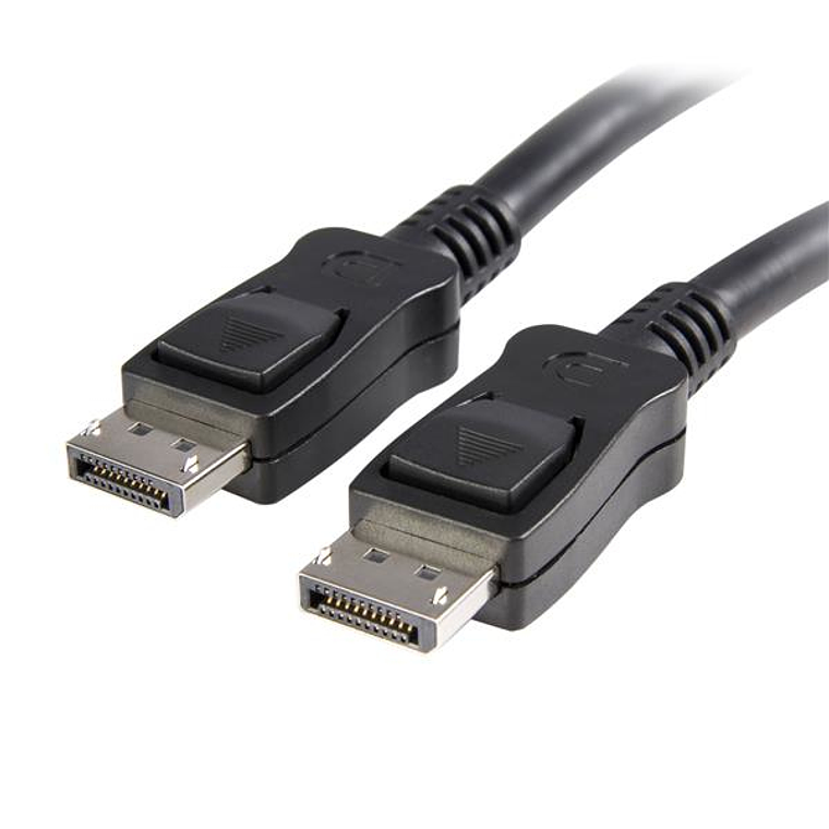 Cable de 2m Certificado DisplayPort 1.2 4k con Cierre de Seguridad - 2x Macho DP 1
