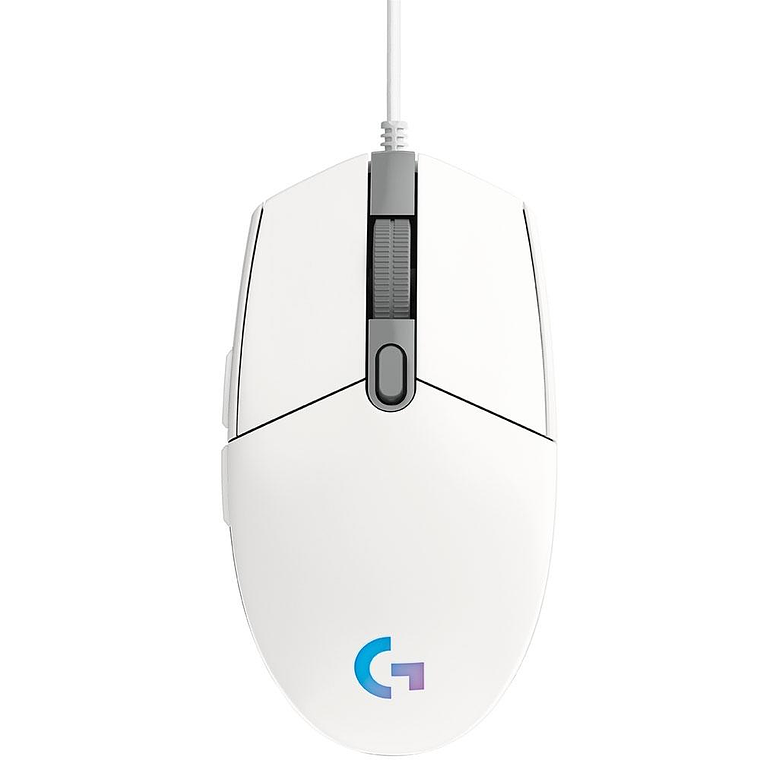 Mouse Gamer Logitech G203 RGB LIGHTSYNC, 6 botones programables, 8.000 DPI, Blanco 2